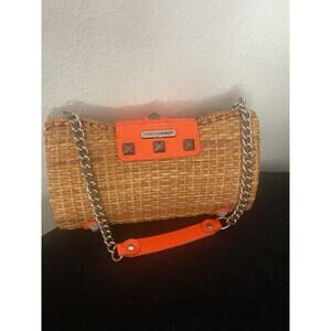 Rebecca Minkoff Neon Orange Straw Purse
